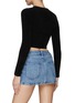 Back View - Click To Enlarge - T BY ALEXANDER WANG - ‘A’ LOGO JACQUARD CREWNECK CROPPED SWEATER