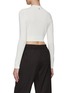 Back View - Click To Enlarge - LOEWE - LONG SLEEVE V-NECK CROPPED CARDIGAN
