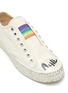 Detail View - Click To Enlarge - ACNE STUDIOS - FLAT LOW TOP LACELESS RAINBOW CANVAS SNEAKERS