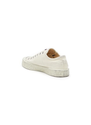  - ACNE STUDIOS - FLAT LOW TOP LACELESS RAINBOW CANVAS SNEAKERS