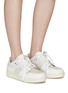 Figure View - Click To Enlarge - ACNE STUDIOS - FLAT LOW TOP TOGGLE LACE LEATHER SNEAKERS