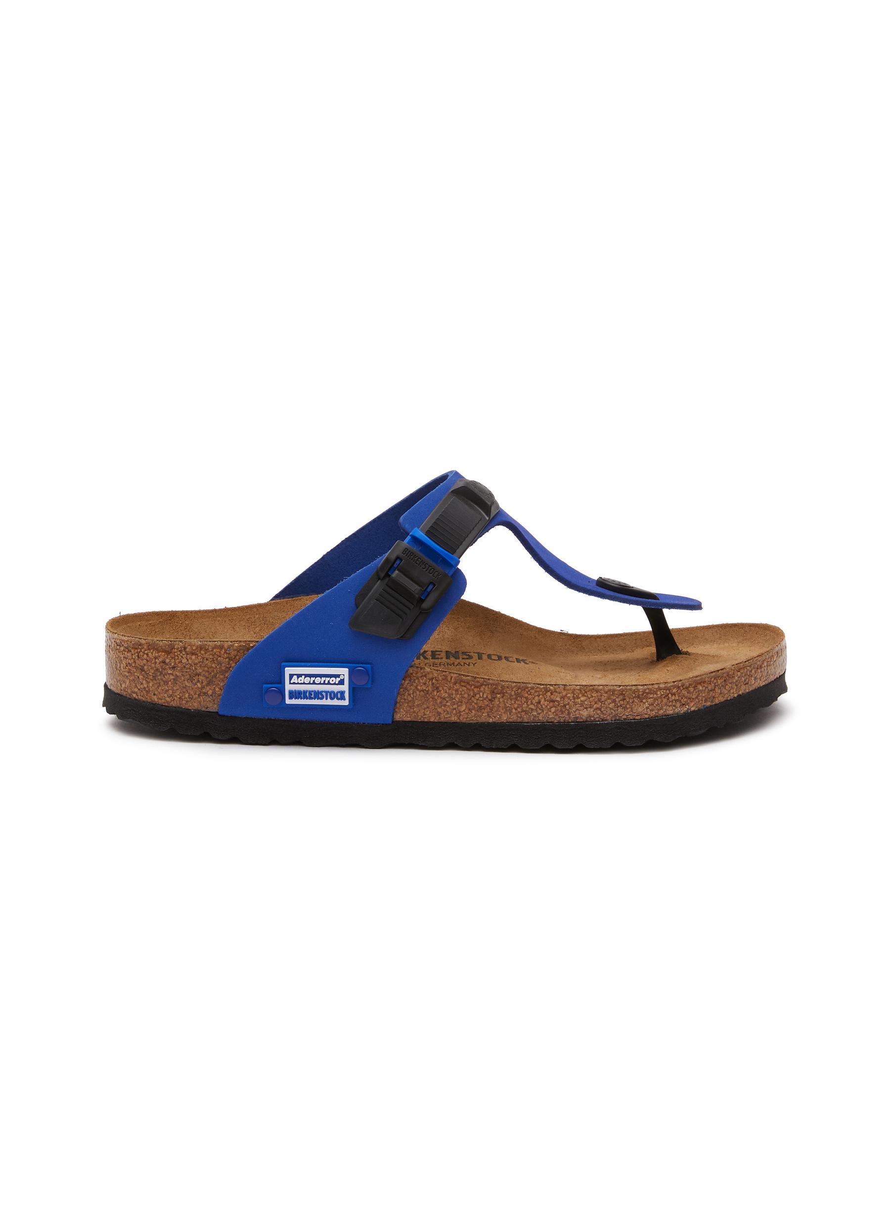 Birkenstock 'gizeh Tech' Birkenctock X Ader Error Flat Thong Sandals In Blue
