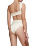 Back View - Click To Enlarge - HAIGHT - ONE SHOULDER CUTOUT DETAIL RIBBED SWIMSUIT