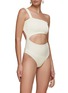 Figure View - Click To Enlarge - HAIGHT - ONE SHOULDER CUTOUT DETAIL RIBBED SWIMSUIT