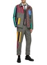 Figure View - Click To Enlarge - THOM BROWNE - PATCHWORK DETAIL PRINCE OF WALES MOTIF WOOL BLOUSON