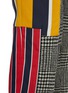 THOM BROWNE - FLAT FRONT PATCHWORK DETAIL PRINCE OF WALES MOTIF WOOL PANTS