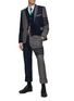 Figure View - Click To Enlarge - THOM BROWNE - LONG SLEEVE STRAIGHT FIT TROMPE L'OEIL SILK TIE OXFORD SHIRT
