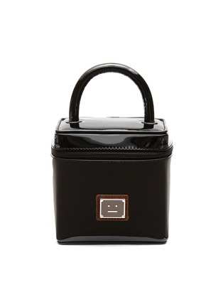 Main View - Click To Enlarge - ACNE STUDIOS - ‘Arima’ Face Logo Plaque Patent Leather Vanity Bag