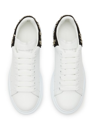 Detail View - Click To Enlarge - ALEXANDER MCQUEEN - ‘Larry’ Grafitti Embroidery Leather Oversized Sneakers