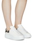 ALEXANDER MCQUEEN - ‘Larry’ Grafitti Embroidery Leather Oversized Sneakers