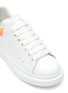 Detail View - Click To Enlarge - ALEXANDER MCQUEEN - ‘Larry’ Gradient Pixel Heel Tab Leather Oversized Sneakers