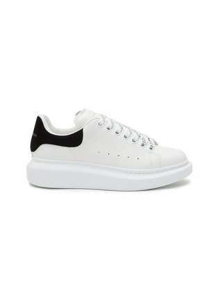 Main View - Click To Enlarge - ALEXANDER MCQUEEN - ‘Larry’ Speckled Lace Leather Oversized Sneakers