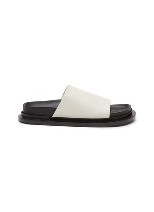 Main View - Click To Enlarge - JIL SANDER - FLAT LEATHER SANDALS