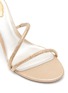 Detail View - Click To Enlarge - RENÉ CAOVILLA - ‘80 CLEO’ HONEY STRASS SATIN SANDALS