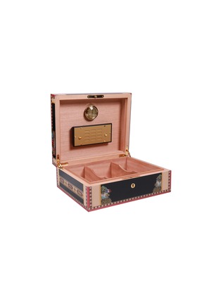 Detail View - Click To Enlarge - ELIE BLEU - FLOR DE ALBA 75 HUMIDOR CIGAR CASE — BLACK