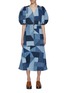 Main View - Click To Enlarge - SEA NEW YORK - ‘DIEGO’ PUFF SLEEVE ZIP FRONT DENIM DRESS