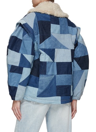 Back View - Click To Enlarge - SEA NEW YORK - ‘DIEGO’ SHAWL COLLAR DENIM PATCHED COAT