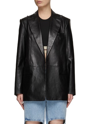 Main View - Click To Enlarge - HELMUT LANG - LEATHER SUIT JACKET