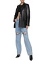 Figure View - Click To Enlarge - HELMUT LANG - LEATHER SUIT JACKET