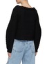 Back View - Click To Enlarge - HELMUT LANG - OFF SHOULDER CHUNKY KNIT TOP