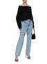 Figure View - Click To Enlarge - HELMUT LANG - OFF SHOULDER CHUNKY KNIT TOP