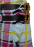  - CORMIO - Double Buckle Plaid Mini Wrap Skirt