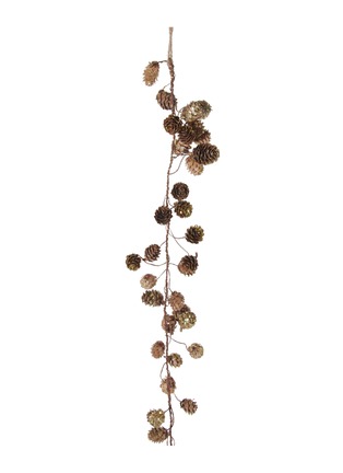 Main View - Click To Enlarge - SHISHI - GLITTER CONE GARLAND ORNAMENT — BROWN/GOLD