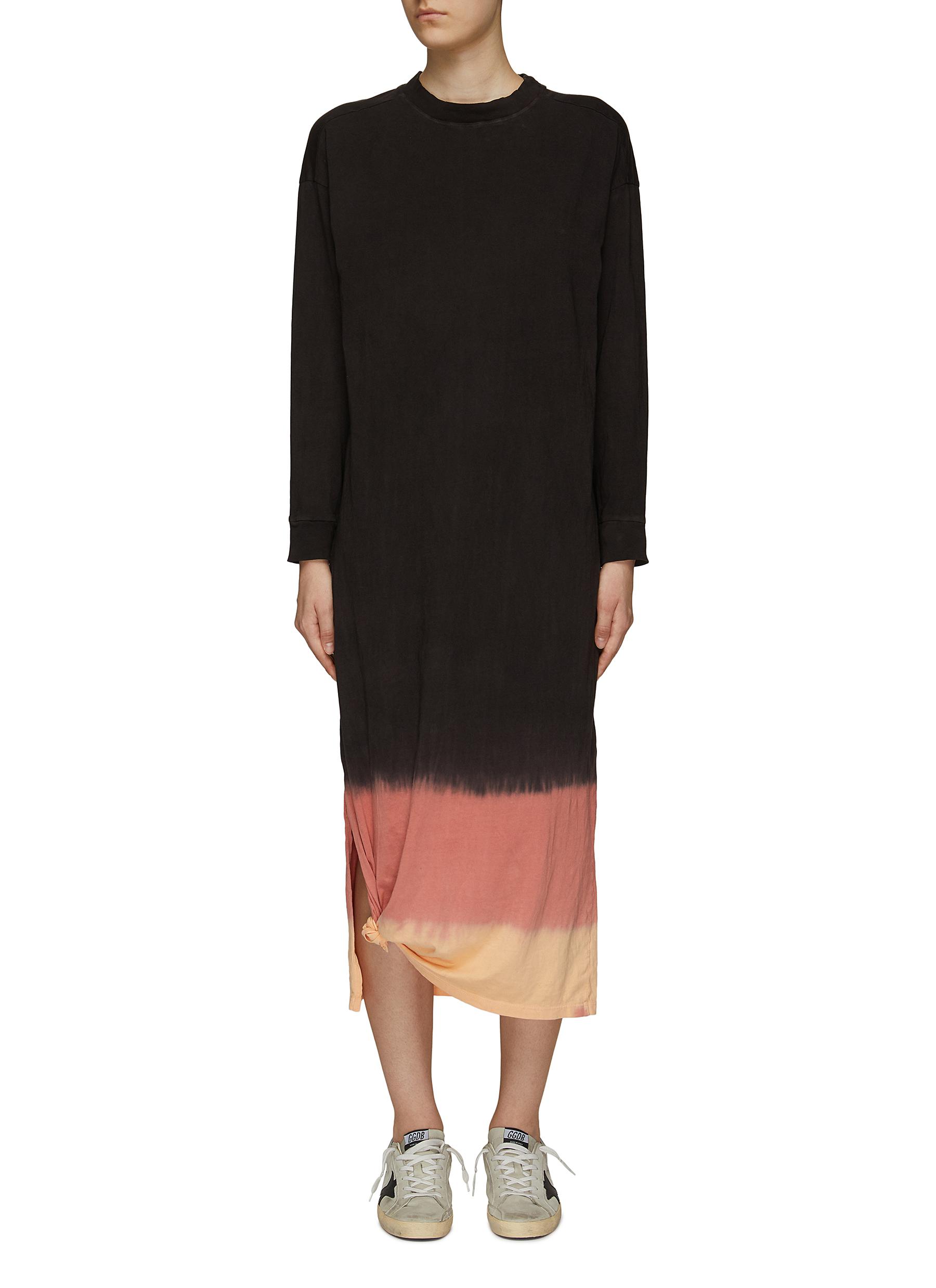 JUDEE' LONG SLEEVE SUNSET PRINT MAXI 