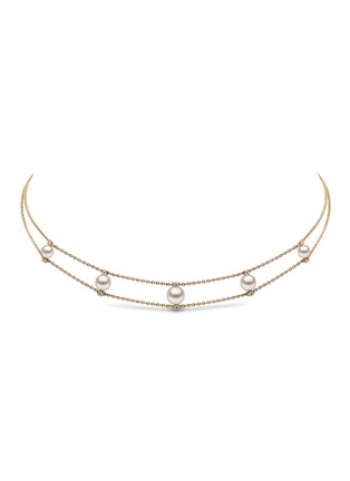 Main View - Click To Enlarge - YOKO LONDON - ‘TREND’ DIAMOND FRESHWATER PEARL 18K GOLD NECKLACE