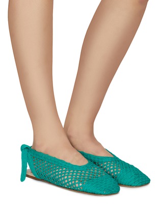 Figure View - Click To Enlarge - HEREU - ‘Losia’ Knitted Slingback Ballerina Flats