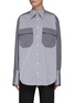 Main View - Click To Enlarge - DION LEE - REVERSIBLE DESIGN FLAP CHEST POCKET DETAIL BUTTON UP SHIRT