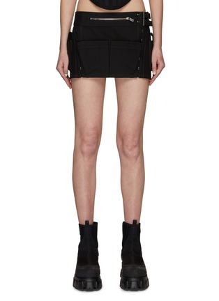 Main View - Click To Enlarge - DION LEE - LOW WAIST POCKET DETAIL TOOL BELT MINI SKIRT