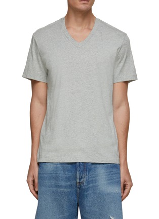 Detail View - Click To Enlarge - LANE CRAWFORD - JAMES PERSE TWIN SET<br>V-NECK COTTON T-SHIRT