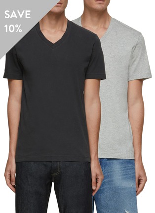 Main View - Click To Enlarge - LANE CRAWFORD - JAMES PERSE TWIN SET<br>V-NECK COTTON T-SHIRT