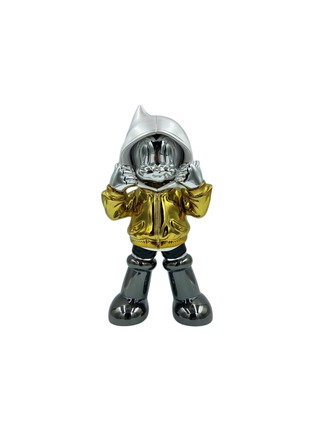 Main View - Click To Enlarge - TOYQUBE - ASTRO BOY HOODIE SILVER - BLACK GOLD
