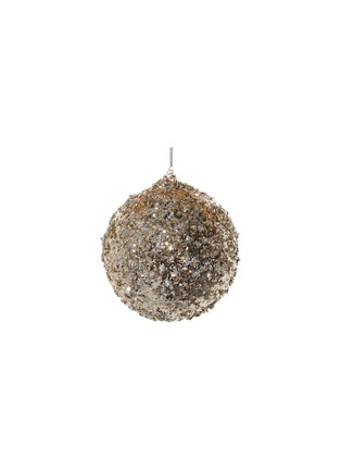 Main View - Click To Enlarge - SHISHI - SEQUIN BEAD GLITTER CLEAR GLASS BALL ORNAMENT — GOLD