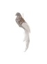 Main View - Click To Enlarge - SHISHI - GLITTER FEATHER TAIL BIRD ORNAMENT – CREAM/SILVER