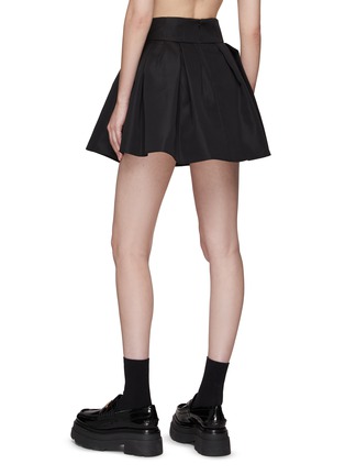 Back View - Click To Enlarge - MING MA - FLARED BOX PLEAT MINI SKIRT