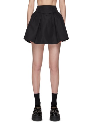 Main View - Click To Enlarge - MING MA - FLARED BOX PLEAT MINI SKIRT