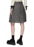 Back View - Click To Enlarge - MING MA - A-LINE TWEED SKIRT