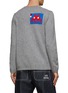 Back View - Click To Enlarge - COMME DES GARÇONS SHIRT - INVADER INTARSIA CREWNECK LONG SLEEVE LAMBSWOOL KNITTED SWEATER