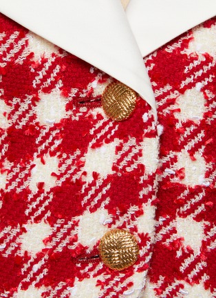  - ALESSANDRA RICH - MIKADO COLLAR CROPPED TWEED BOUCLÉ BLAZER