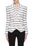 Main View - Click To Enlarge - BALMAIN - BUTTONED STRIPED TWEED BLAZER
