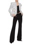 Figure View - Click To Enlarge - BALMAIN - BUTTONED STRIPED TWEED BLAZER