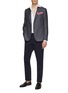 Figure View - Click To Enlarge - ISAIA - ‘CORTINA’ SINGLE BREASTED HALF LINED WOOL CASHMERE BLEND CHECKED BLAZER