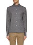 Main View - Click To Enlarge - ISAIA - LONG SLEEVE SPREAD COLLAR WOOL PIQUET POLO SHIRT