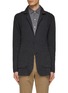 Main View - Click To Enlarge - ISAIA - NOTCH LAPEL PATCH POCKET RIB SINGLE BREASTED CASHMERE BLAZER
