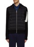 Main View - Click To Enlarge - MONCLER - ULTRA FINE WOOL KNIT SLEEVE PUFFER PANEL DETAIL JACKET