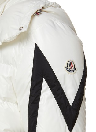  - MONCLER - ‘CORYDALE’ LETTERING EMBROIDERY HOODED PUFFER JACKET