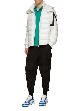 Figure View - Click To Enlarge - MONCLER - ‘CORYDALE’ LETTERING EMBROIDERY HOODED PUFFER JACKET